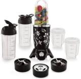 Cookwell Push + Knob Bullet 600 Juicer Mixer Grinder 5 Jars, Black Flower