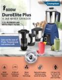 Crompton ACGM DUROELITE PLUS DURO ELITE PLUS 800 Mixer Grinder 4 Jars, Blue