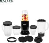 Faber SPORTZ BLENDER FSB 5 In 1 Nutrifit Nero 400 W Juicer Mixer Grinder 5 Jars, Black