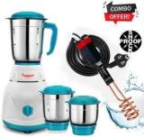 Fogger Diamond Blue 500 Mixer Grinder 3 Jars, White&Blue