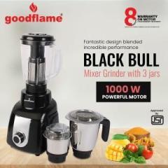 Goodflame Black Bull 1000 W Juicer Mixer Grinder 3 Jars, Black bull 1000 Juicer Mixer Grinder 3 Jars, Black