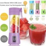 Goods And Fleet Portable Electric USB Juicer Maker Blender Grinder Mixer 6 Blades 380 Ml 108 NA 250 Juicer 1 Jar, Multicolor