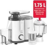 Havells Endura Cresta 2 Jar JMG | Juicer Mixer Grinder 500 Juicer Mixer Grinder 2 Jars, White