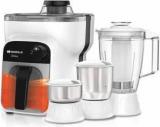 Havells Stilus 4 Jar 500 Juicer Mixer Grinder 4 Jars, White And Black