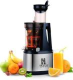 Hestia Nutri Max Cold Press Slow Juicer 2021 Series, 2 Strainers 240 Juicer 2 Jars, Black Grey