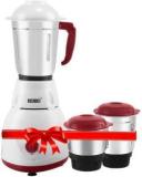 Jaia Fusion Pro Mixer GrinderTop Quality High Speed Stainless Steel Blades 550 Mixer Grinder 3 Jars, Multicolor