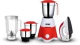 Jaia Mixer Grinder With PC Jar And Iron For All Purpose Use Stylie 750 Mixer Grinder 4 Jars, White, Red