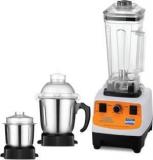 Kent 16083 SUPER POWER GRINDER & BLENDER 1200 Juicer Mixer Grinder 3 Jars, Steel, Clear