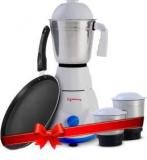 Lifelong LLCMB03 500 W Mixer Grinder White, 3 Jars & Non stick Tawa Super Combo