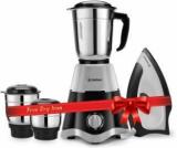 Longway Super Dlx 700 Mixer Grinder 3 Jars, Black, Gray