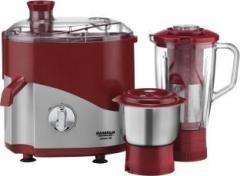 Maharaja Whiteline by Maharaja Whiteline Odacio Dlx JX1 158 550 W Juicer Mixer Grinder 2 Jars, Cherry Red