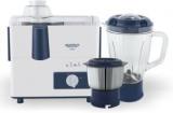 Maharaja Whiteline CLEO JX 115 450 W Juicer Mixer Grinder 2 Jars, White, Blue