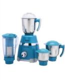 Maharaja Whiteline MX 243 BS Mixer Grinder 800 Mixer Grinder 4 Jars, Turquoise Blue, Silver