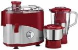 Maharaja Whiteline ODACIO DLX JUICER MIXER GRINDER 550 Juicer Mixer Grinder 2 Jars, WINE RED