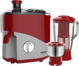 Maharaja Whiteline Odacio Dlx JX1 158 550 W Juicer Mixer Grinder 2 Jars, Cherry Red