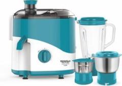 Maharaja Whiteline Odacio Prime / JX1 161 550 W Juicer Mixer Grinder 3 Jars, Blue, White