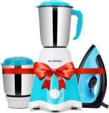 Moonstruck SEABREEZE DELUX COMBO PACK Mixer And Iron 550 Watt HEAVY MOTOR SD 2 COMBO 550 Juicer Mixer Grinder 2 Jars, STAR BLUE