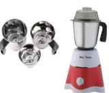 Niki Tasha Red & White 500 W Mixer Grinder With 3 Jars 500 Mixer Grinder 3 Jars, Red, White