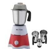 Nikitasha 500 Watt Mixer Grinder With 3 Jars, RED And White N 1 500 Mixer Grinder 3 Jars, White, Red