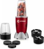 Nutrismart 500 Watts Mixer Grinder, Blender, SS Blades, 2 Unbreakable Jars Blender For Smoothies And Juices 500 Juicer Mixer Grinder 2 Jars, Red