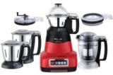 Panasonic MX AE 475 Red 750 Watts Mixer Grinder 750 Juicer Mixer Grinder 4 Jars, Multicolor