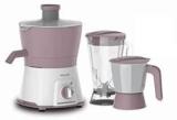 Philips HL7578 JUICER MIXER GRINDER 600 Juicer Mixer Grinder 2 Jars, White And Lilac