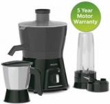 Philips HL7579/00 600W Turbo Juicer Avengers With 3 Jars Blend And Viva Collection 600 Juicer Mixer Grinder 3 Jars, Black, White