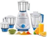 Prestige Atlas Plus 750 W Juicer Mixer Grinder Super Efficient Stainless Steel Blades 4 Jars, Blue, White