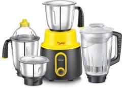 Prestige Delight Plus Mixer Grinder 750 Mixer Grinder 4 Jars, Black and Yellow