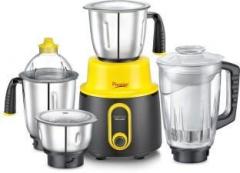 Prestige Delight Plus Mixer Grinder 750 W Mixer Grinder 4 Jars, Black and Yellow