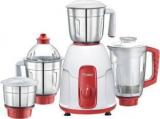 Prestige Elegant Mixer 750 W Mixer Grinder 4 Jars, White And Red