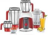 Prestige Elegant V2 750 Juicer Mixer Grinder 4 Jars, Red, White