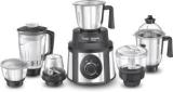 Prestige Endura 1000 Juicer Mixer Grinder With Multi Utility Jar 6 Jars, Black, Silver