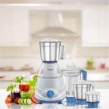 Prestige PLUS NEW ATLAS 750 Juicer Mixer Grinder 4 Jars, White, Blue