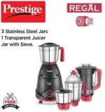 Prestige Prestig Regal 750 Juicer Mixer Grinder 4 Jars, Red And Black 750 Juicer Mixer Grinder 4 Jars, Black, Red