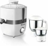 Rico MG2204 3 Speed Machine For Juicing, Mixing & Grinding ISI Certified With 2 Years Warranty 550 W Juicer Mixer Grinder 2 Jars, White