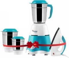 Skystar Supreme Elegant Mixer Grinder & Spectra 1000 W Dry Iron Super Combo 750 Mixer Grinder 3 Jars, White Blue