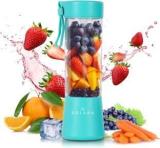 Solara Blendkwik Portable Blender For Smoothies, Milk Shakes, Crushing Ice And Juices 450ml, USB Rechargeable Battery With 4000 MAh, Powerful Motor With Watts 180 Juicer Mixer Grinder 1 Jar, Aqua