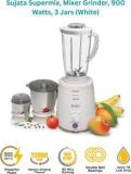 Sujata 'S SUPERMIX 900 Juicer Mixer Grinder 3 Jars, White