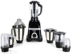 Sunmeet 1000W Mixer Grinder with 3 SStainless Steel Jars, Juicer Jars, 2 Bullet Jar and Chopper Jars, Black SUN 1000W TRIAA BLACK 3SSJC2B 1000 Juicer Mixer Grinder 7 Jars, Black