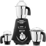 Sunmeet 1000 Watts Rocket Mixer Grinder With 3 Stainless Steel Chutney Jar, Liquid Jar And Dry Jar 1000 Mixer Grinder 3 Jars, Black