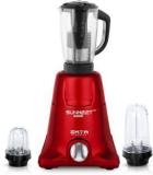 Sunmeet 600 Watts Mixer Grinder With 3 Jars 1 Juicer Jar And 2 Bullet Jars EPMG337 Mixer Grinder With Juicer And Bullets Jars 600 Mixer Grinder 3 Jars, Red