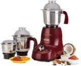 Usha 8960 Microsmart Pro 3773 750 Watt Mixer Grinder With 3 Jars Wine 750 Mixer Grinder 3 Jars, Red