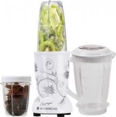 Wonderchef 63152297 Nutri blend White with Jar 400 W Juicer Mixer Grinder 3 Jars, White