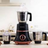 Wonderchef . Glory 600 Mixer Grinder 3 Jars, Black & Rust