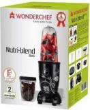 Wonderchef Present Nutri Blend Black Color Comes With 2 Interchangeable Jars Long Jar 500ml & Short Jar 300ml And 2 Separate Blades Grinding Blade & Blending Blade 400 W Juicer Mixer Grinder