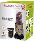 Wonderchef Present Nutri Blend Gold Color Comes With 2 Interchangeable Jars Long Jar 500ml & Short Jar 300ml And 2 Separate Blades Grinding Blade & Blending Blade 400 W Juicer Mixer Grinder