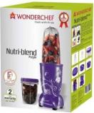 Wonderchef Present Nutri Blend Purple Color Comes With 2 Interchangeable Jars Long Jar 500ml & Short Jar 300ml And 2 Separate Blades Grinding Blade & Blending Blade 400 W Juicer Mixer Grinder