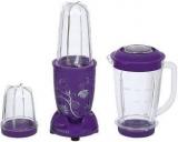 Wonderchef Present Nutri Blend Purple Comes With 3 Interchangeable Jars Big Mixing Jar 750ml, Long Jar 500ml & Short Jar 300ml And 2 Separate Blades Grinding Blade & Blending Blade 400 W Juicer Mixer Grinder