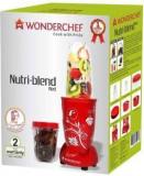 Wonderchef Present Nutri Blend Red Color Comes With 2 Interchangeable Jars Long Jar 500ml & Short Jar 300ml And 2 Separate Blades Grinding Blade & Blending Blade 400 W Juicer Mixer Grinder